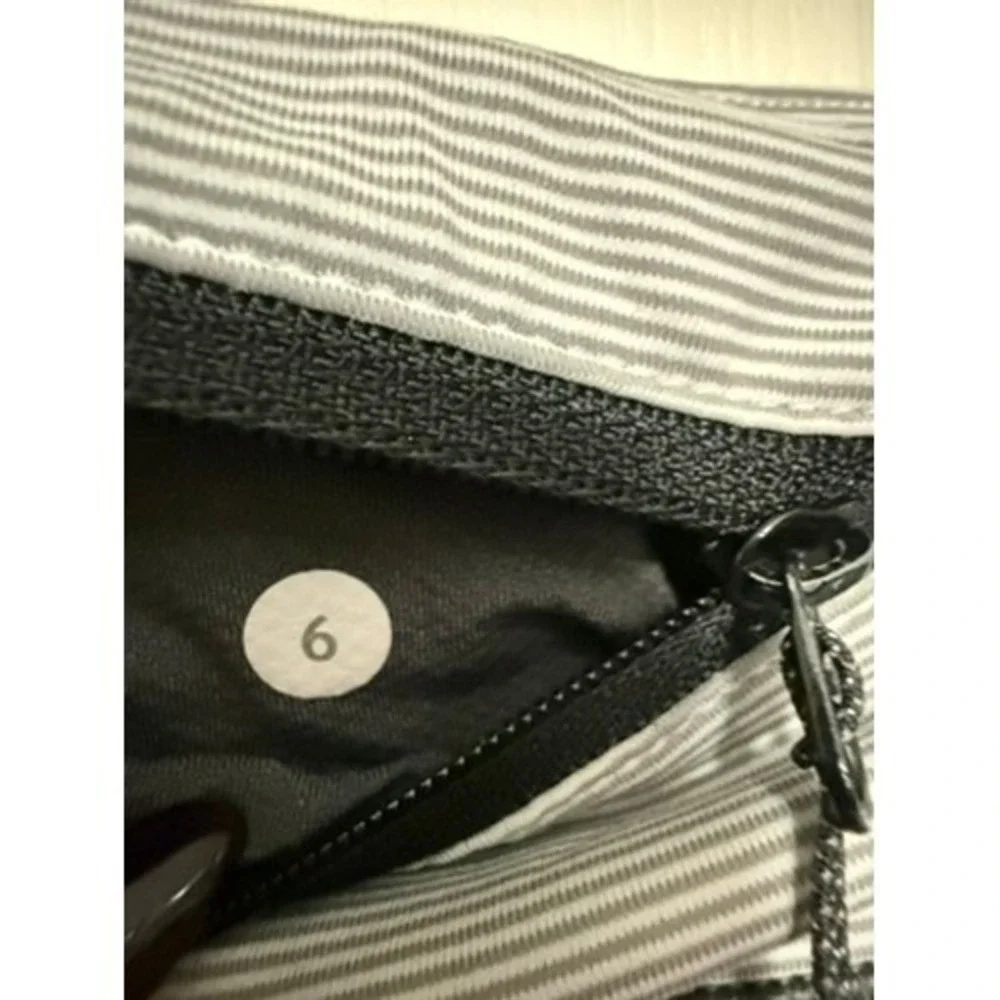 Lululemon Race With Grace Gray‎ Waist Crop Running Leggings Women 6